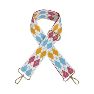 Qischa® Bag Strap - Tassenriem - Schouderband - Schouderriem - Tassen Riem - Tas Hengsel - Verstelbare Riem - Wit, Rood, Geel, Blauw - Gouden