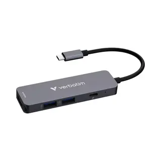 Verbatim Usb-C essenzieller Multipoort-Hub 4 Ports: Hdmi, Usb-C Pd, Usb-A 3.2 Gen 1, Usb-A