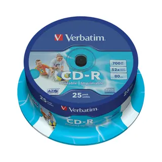 Verbatim Cd-R Azo Wide Inkjet Printable 700 Mb 52x 25 pc(s)