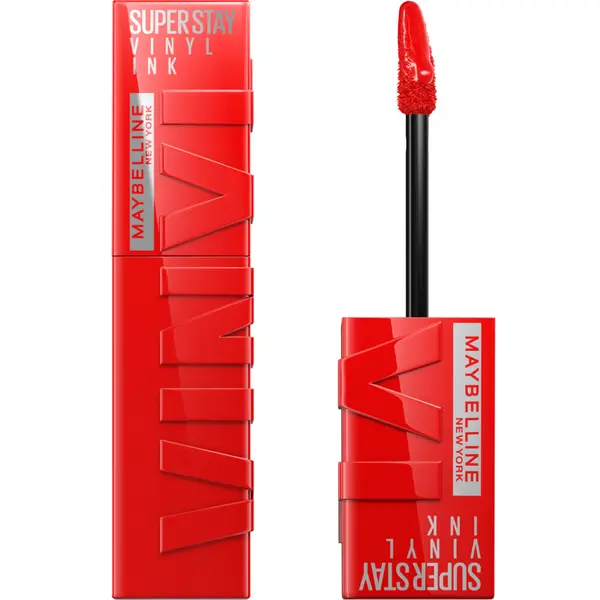 Maybelline New York Lip Colour, Smudge-free, Long Lasting Up To 16h, Liquid Lipstick, Shine Finish, SuperStay Vinyl Ink, 25 Red Hot thumbnail