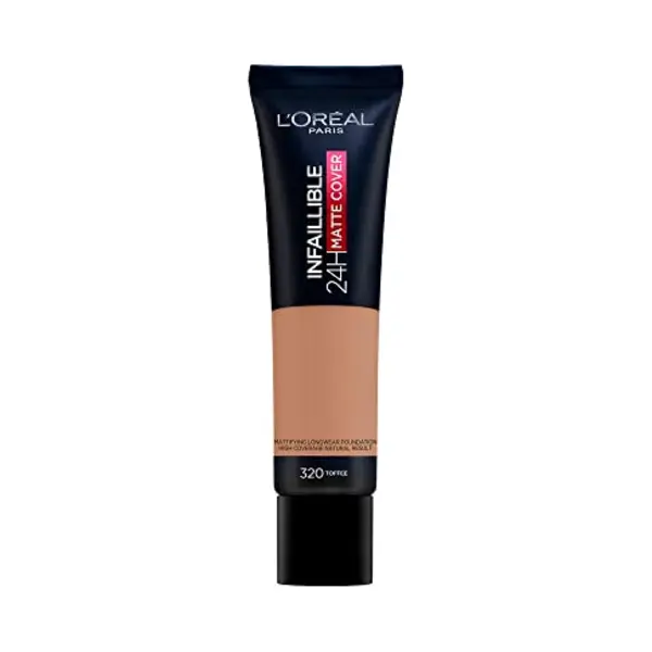 L'Oreal Paris Cover Liquid Foundation, With 4% Niacinamide, Long Lasting, Natural Finish, Available In 20 Shades, Spf 25, Infallible 32H Matte Cover, thumbnail