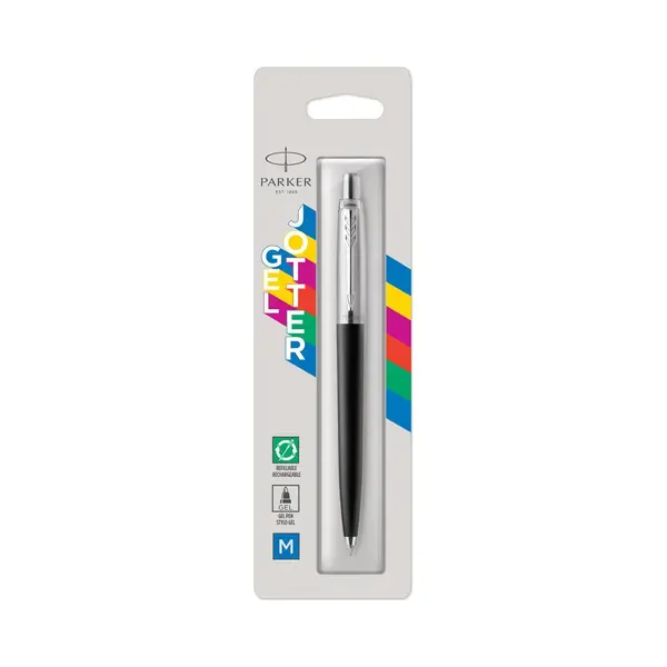 Parker Jotter Originals Collection Gelpen | Jaren 90 Retro Zwarte Afwerking | Middelste Punt | Blauwe Inkt | 1 Pen thumbnail