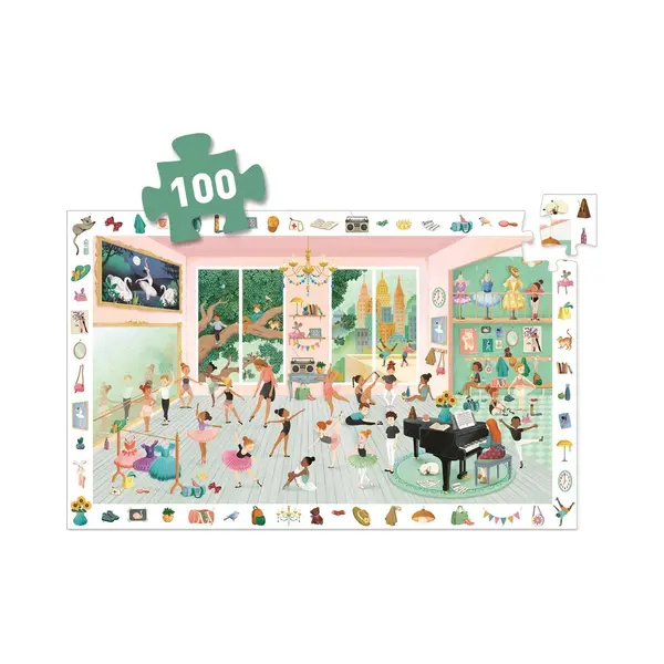 Djeco Puzzel - 100 Stukjes - Dansschool Voor Kinderen. thumbnail