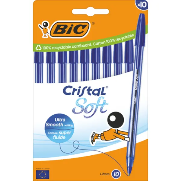 Bic 516357 balpen Blauw Stick balpen 10 stuk(s) thumbnail