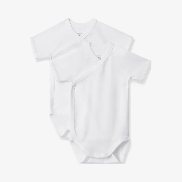 Petit Bateau Unisex BabyKurzarm-Body Für Neugeborene (2er Pack) , Variante 1, 0-3 Monate thumbnail