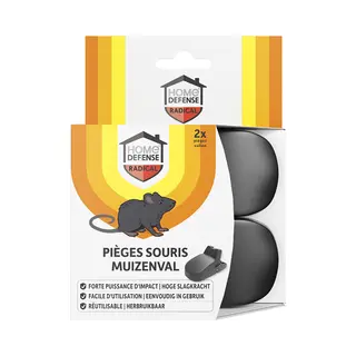 Home Defense - Kunststof Muizenval 2 Stuks - Voor Binnen En Buiten - Herbruikbaar - Muizenklem - Muizenbestrijding