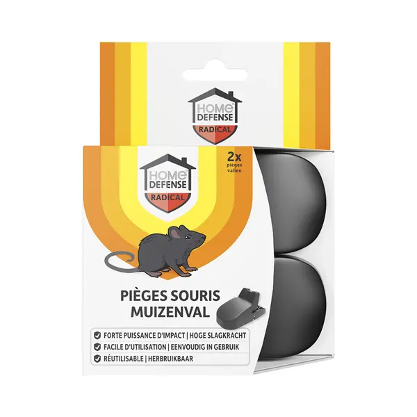 Home Defense - Kunststof Muizenval 2 Stuks - Voor Binnen En Buiten - Herbruikbaar - Muizenklem - Muizenbestrijding thumbnail