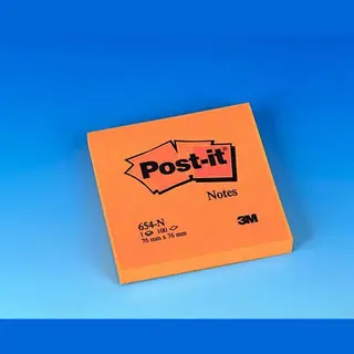 Memoblok 3M Post-It 654N 76X76Mm Neon Oranje