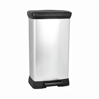 Curver 50L Vierkant Kunststof Zwart, Zilver