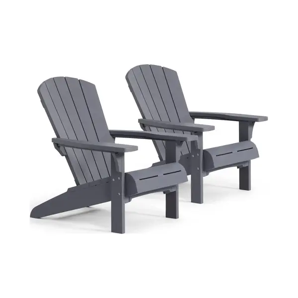 Keter Troy Adirondack Gartenstuhl - 2-81x80x96, 5cm - Hellgrau thumbnail