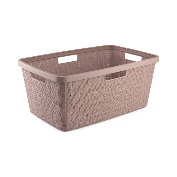 Curver Jute Wäschekorb, Rosa, Dawn, 46 L, 59, 4 X 39, 4 X 25 Cm thumbnail