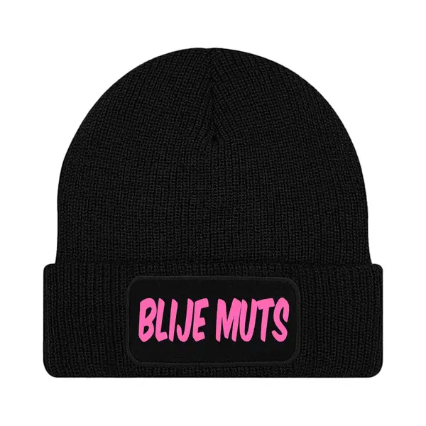 Beechfield Blije Muts Muts - Zwart Met Geel - Beanie - One Size - Uniseks - Grappige Teksten | Designs - Kwoot - Wintersport - Aprés Ski Muts - Ik Ben Vandaag thumbnail