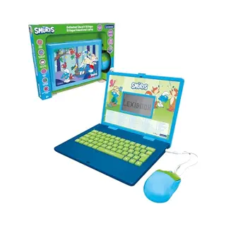 Lexibook, Smurfarna, Franska/engelska Tvåspråkig Pedagogisk Dator, Barnleksak Med 124 Språkaktiviteter, Skriva, Matematik, Logik, Musik Och Spel,