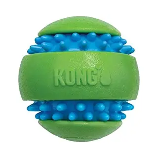 Kong Squeezz Goomz Bal - Honden Speelgoed - Groen Blauw - 9 Cm