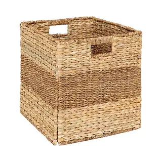 5Five Gevlochten Jute Opbergmand Met Handvaten - Naturel - 38 X 38 X 38 Cm - Huiskamer - Luxe Model
