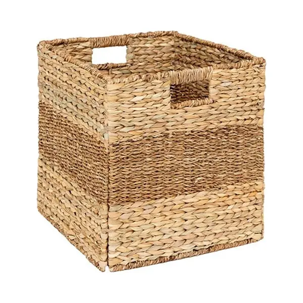 5Five Gevlochten Jute Opbergmand Met Handvaten - Naturel - 38 X 38 X 38 Cm - Huiskamer - Luxe Model thumbnail