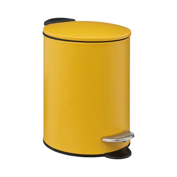 5five Colours Soft Close Pedal Bin, 3L, Mustard thumbnail