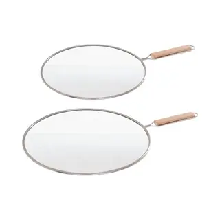 Secret De Gourmet Spatdeksels - 2x - Rvs - Universeel 25 En 28 Cm - Afgietdeksel