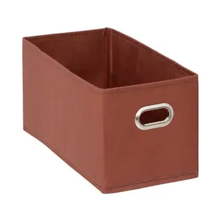 5Five Opbergmand/kastmand - Roestbruin - Linnen - 7 Liter - 31 X 15 X 15 Cm - Opbergbox - Vakkenkast Manden