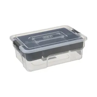 5Five Opslag Sorteerbox - 5 Vakjes Indeling - 30 X 21 X 11 Cm - Kunststof - Opbergdoos - 5000 Ml