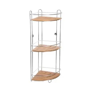 5five Doucherekje - Metaal - 3 Laags Hoekmodel - 20 X 20 X 56 Cm - Opberg Rekjes Voor Shampoo/douchegel