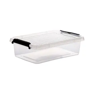 5Five Opberg Kist Met Deksel - Clip Box - 3 Liter - 29 X 20 X 8 Cm - Kunststof - Transparant