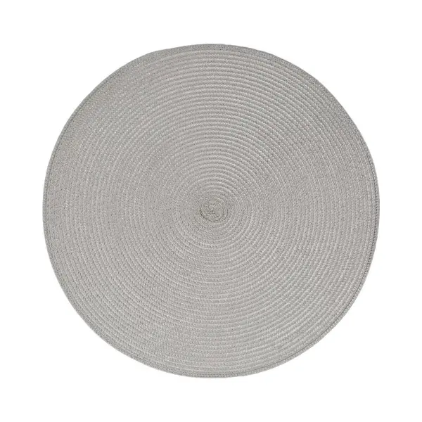 Secret De Gourmet Ronde Placemat - Lichtgrijs - Gevlochten Kunststof - Dia 38 Cm - Onderleggers thumbnail