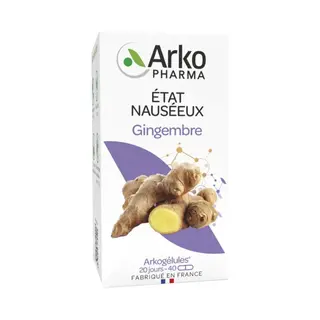 Arkopharma Arkogélules Gingembre état Nauséeux 40 Gélules