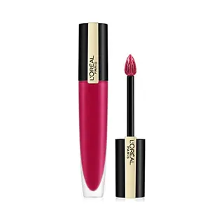 L'Oreal Paris Rouge Signature Matte Liquid Lipstick 114 I Represent (Raspberry Pink), Ultra Lightweight, Bare-Lip Sensation, Up To 24H Longwear