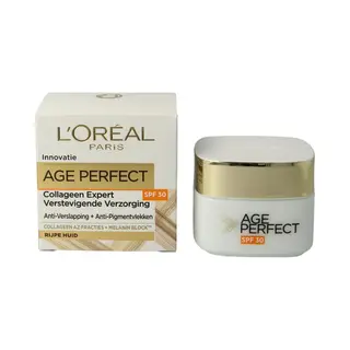 L'Oréal Paris, Gezichtscrème, L'Oreal Paris Age Perfect Collagen Expert Firming Care Dagcrème Spf30 - Oudere Huid - 50 Ml (50 ml, Dagcrème, Spf