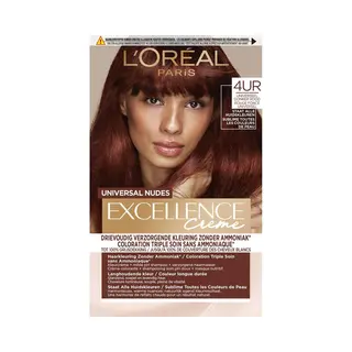 L'Oréal Paris Excellence Universal Nudes Universeel Donker Rood 4UR - Permanente Haarkleuring Zonder Ammoniak