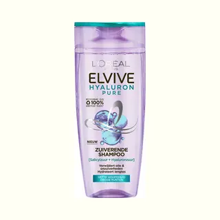 L'Oréal Paris Elvive Hyaluron Pure Zuiverende Shampoo - Voor Een Vette Hoofdhuid En Droge Punten - Met Hyaluronzuur En Salicylzuur - 250 Ml