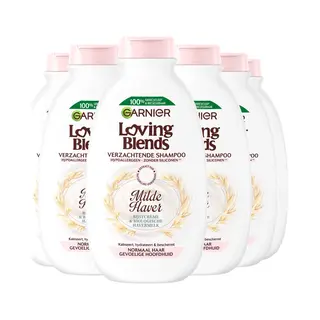 Garnier Loving Blends Milde Haver Verzachtende Shampoo Voordeelverpakking - Normaal Haar, Gevoelige Hoofdhuid - 6 X 300ml