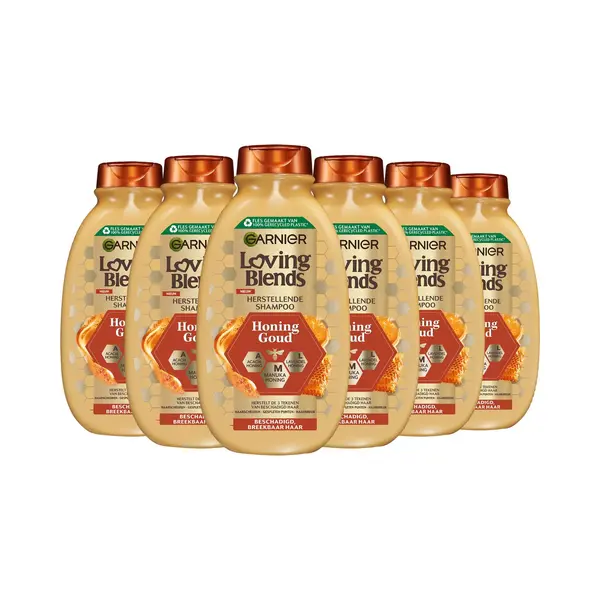 Garnier Loving Blends Honing Goud Herstellende Shampoo Voordeelverpakking - Beschadigd, Breekbaar Haar - 6 X 300ml thumbnail