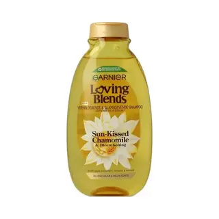 Garnier Loving Blends - Verhelderende & Glansgevende Shampoo - Sun-Kissed Chamomile & Bloemenhoning - Blond Haar & Highlights - Kamille - 300 Ml