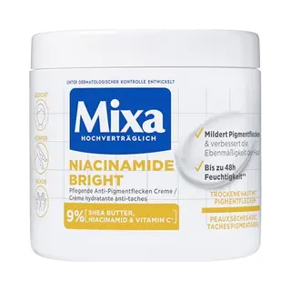 Mixa Niacinamide Bright Vochtinbrengende Crème Voor Alle Doeleinden Geschikt Voor Gezicht, Lichaam En Handen, 400 Ml