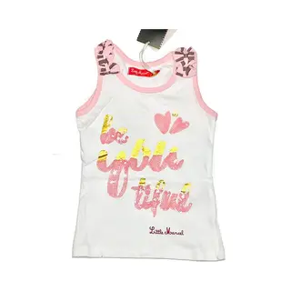 Little Marcel Meisjes Shirt - Wit - Pailletten - Maat 110/116