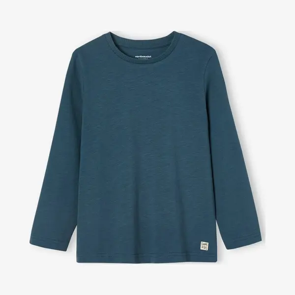 Vertbaudet Jungen Langarmshirt Basic Dunkelblau 140 thumbnail