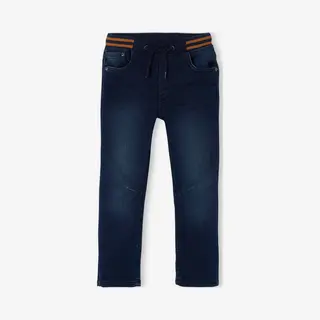 Vertbaudet Jungen Sweathose, Denim-Optik Dark Blue 98/104