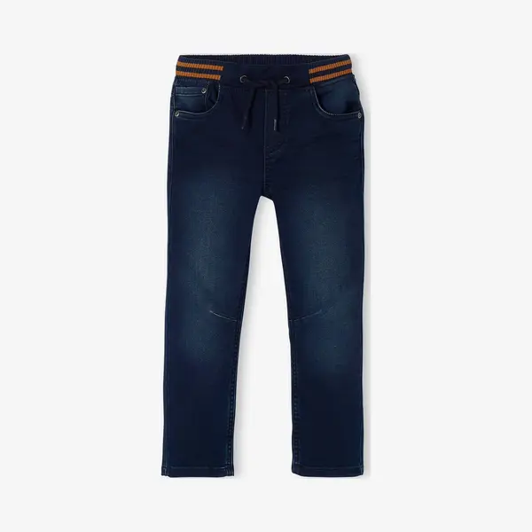 Vertbaudet Jungen Sweathose, Denim-Optik Dark Blue 98/104 thumbnail