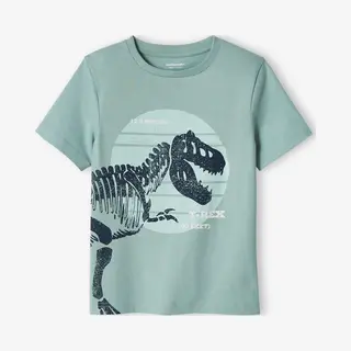 Vertbaudet Jungen T-Shirt, Dinosaurier Mintgrün 140