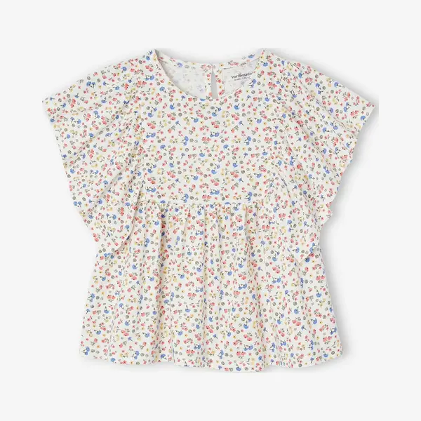 Vertbaudet Shirt-blouse Voor Meisjes Met Motiefjes Ecru thumbnail