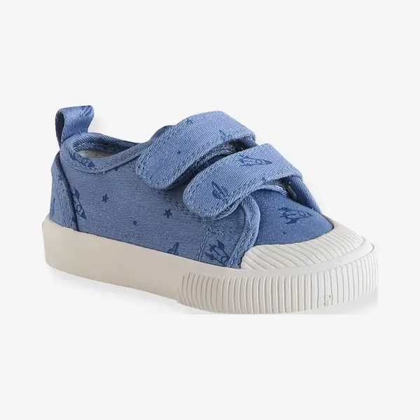 Vertbaudet Geweven Manden Met Textielprint Voor Baby's Chambrayblauw thumbnail