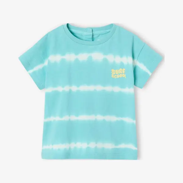 Vertbaudet T-shirt Met Tie-dye Effect Baby Turquoiseblauw thumbnail
