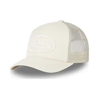 Von Dutch Cap Für Damen Und Herren, Verstellbar, Truckermütze, Originell Und Bequem, Beige, Weiß, Größe Tu, Beige