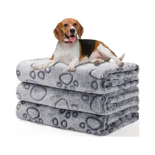 Pootafdruk Dekens -Fluffy Premium Fleece Huisdierendeken -Hondendeken-Dekentje Hond -Dekentje Kat -Zacht Dekentje Hond-Bankdekentje Hond-Hondendeken