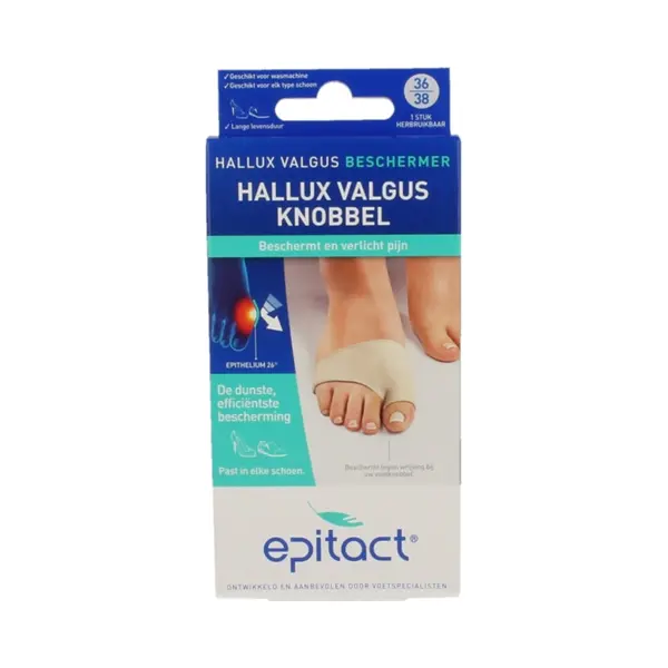 Epitact Hallux Valgus Knobbel Beschermer Maat 36/38 1 Stuks thumbnail