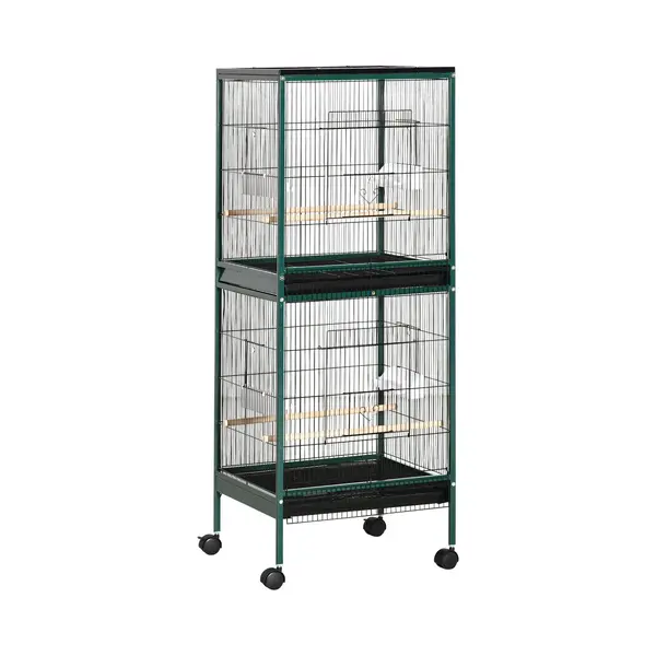 PawHut-Vogelkooi-Acier-51, 5x50x140cm-Vert thumbnail