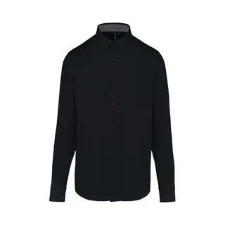 Kariban Herenoverhemd Met Lange Mouwen Van Katoen Nevada K586 - Black - Xxl