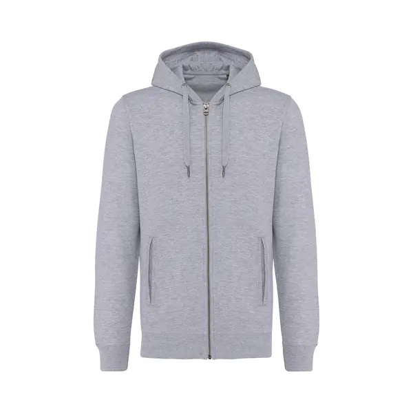 Kariban Ecologische Unisex Sweater Met Capuchon En Rits Oxford Grijs - S thumbnail